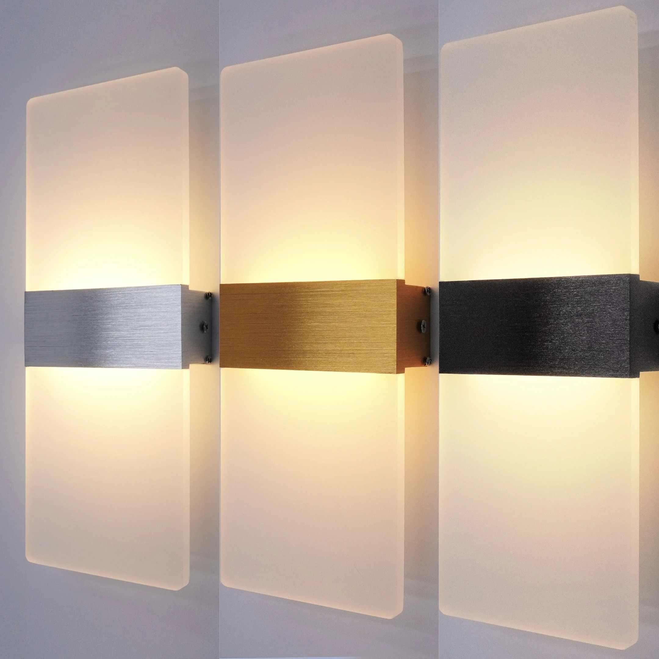 モダンな壁取り付け用燭台 LED ウォールライト 6 ワット/12 ワット、アクリルウォールライト照明、リビングルームの廊下のベッドサイドの装飾に最適