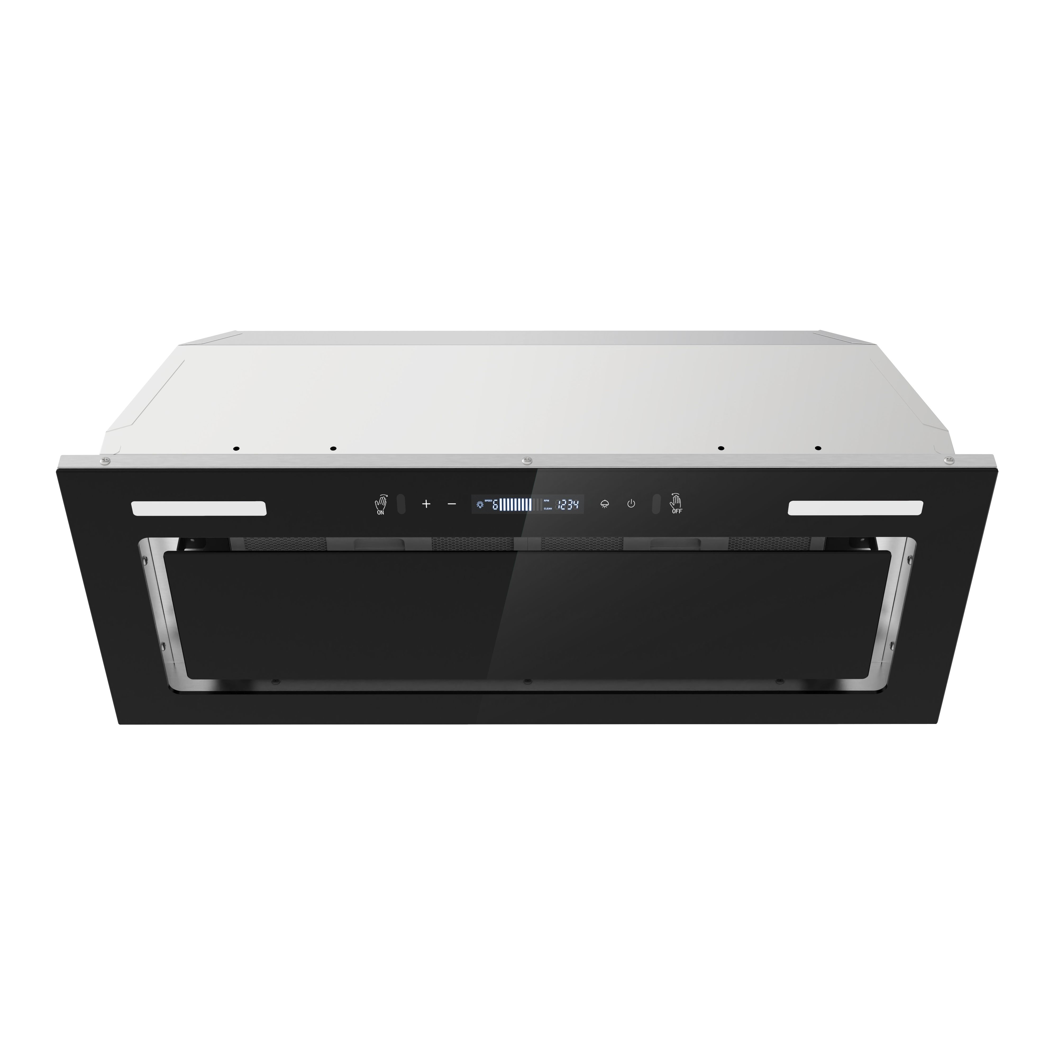 Tieasy 30 インチ 900CFM 内蔵ジェスチャータッチセンシング制御ダクト/ダクトレスキッチンレンジフード YYB1670T