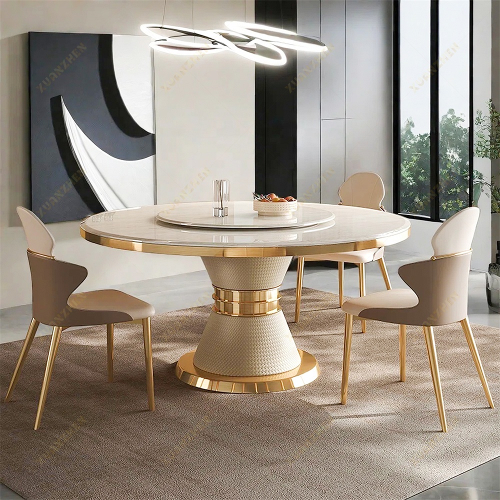 #Minimalist Modern  Set Luxury Marble Dining Table Set 6 Chair Sale