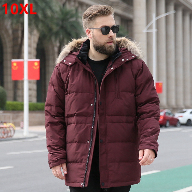 冬メンズプラス肥料XLダウンジャケット8xl 260キロロングセクション特大160キロ10XL9XLプラスサイズ冬コート