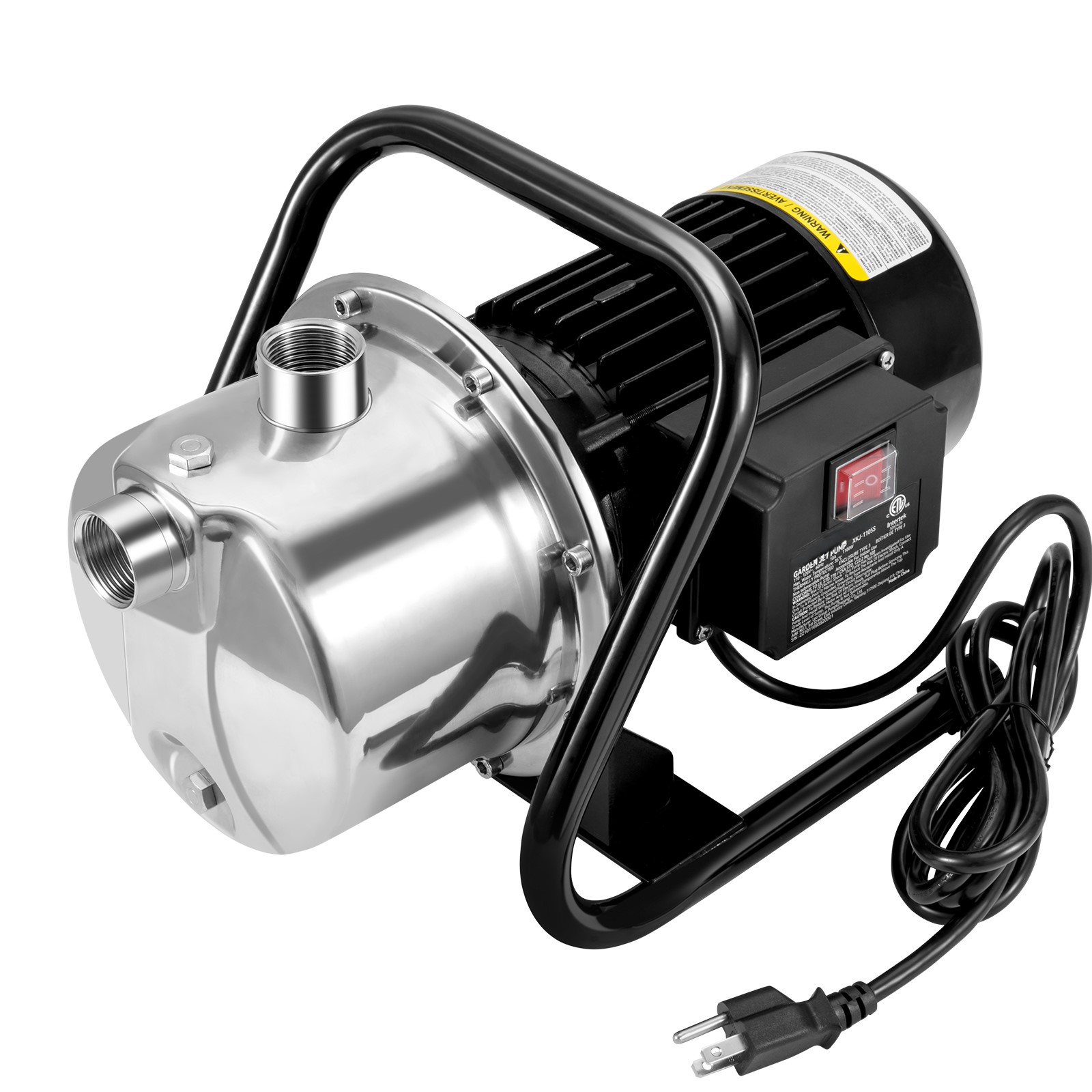 SucceBuy 浅井戸ポンプ 1.1 HP 115V 978GPH 131ft 高さ 69.6psi 最大圧力 ポータブル スプリンクラー ブースター ジェット ポンプ 灌漑