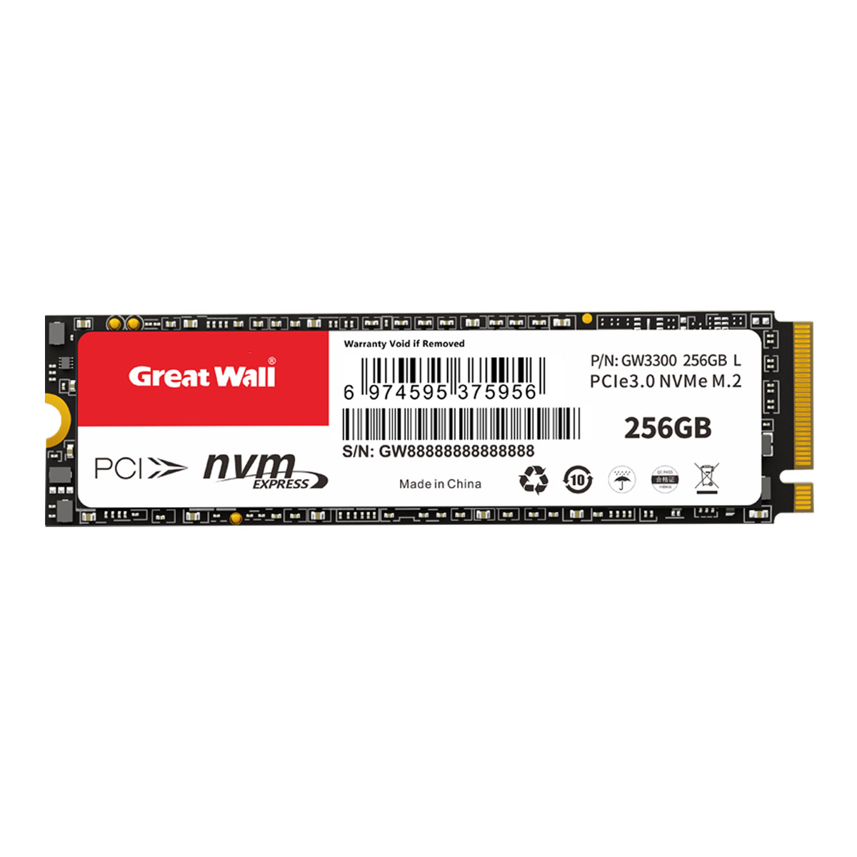 Great Wall M.2 NVME PCIe3.0 128GB 256GB 512GB 1TB 2TB 内蔵ハードドライブ SSD Deskotop ラップトップ Gen3 PCIE3.0X4 ハードディスク用