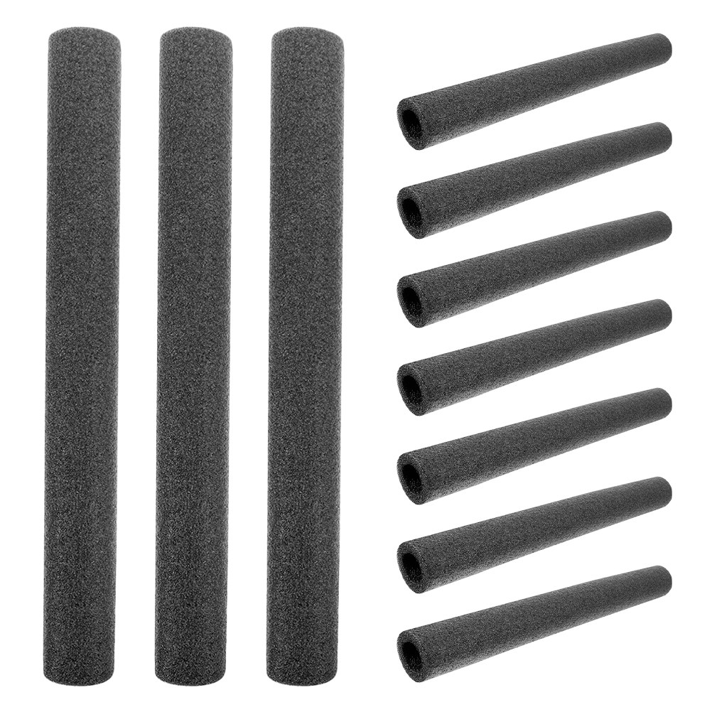 10Pcs Pipe Insulation Sleeves Black Polyethylene Foam Tubes for Air Conditioner Pipe Cover Pool Padding Thermal Protection