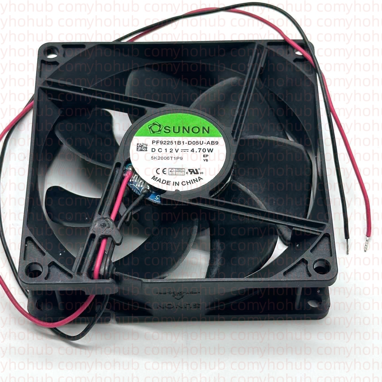 SUNON PF92251B1-D05U-AB9 DC 12V 4.7W 90X90X25mm 2線式サーバー冷却ファン