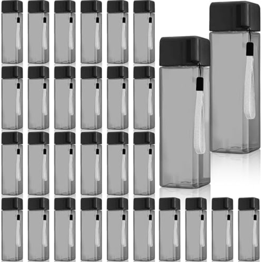 30 個ウォーターボトルバルク 17 オンス再利用可能な漏れ防止ポータブルボトルプラスチックスポーツドリンクボトル L 大人用学校 Cl