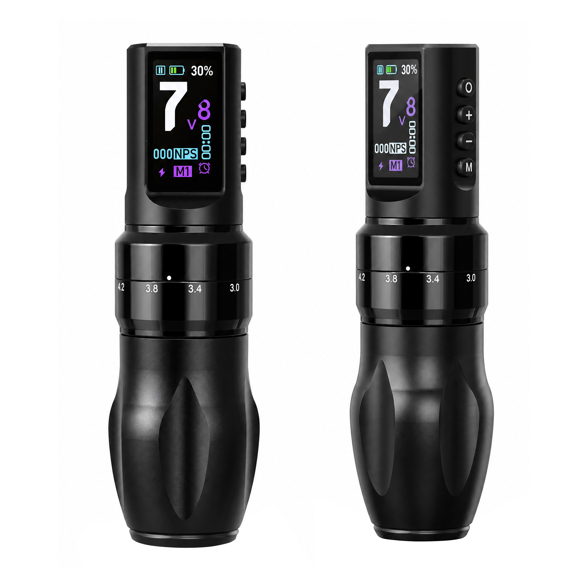 マンバ M1 ワイヤレス調整可能なストロークタトゥーマシンコアレスブラシレスモータータトゥーペン 1800mAh 強力なバッテリータトゥーアート