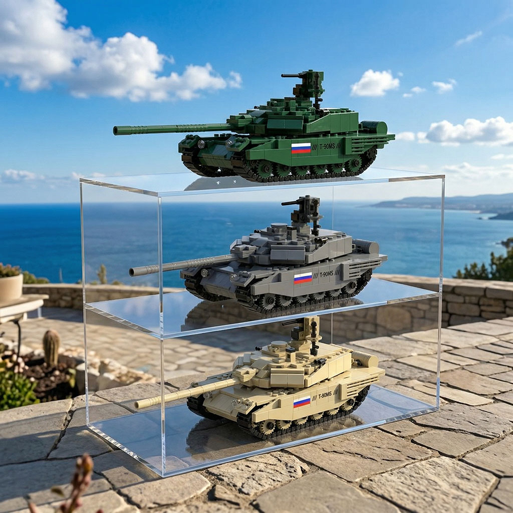 T-90MS 主力戦車 3 色ビルディングブロックセット軍事陸軍モデルレンガおもちゃ