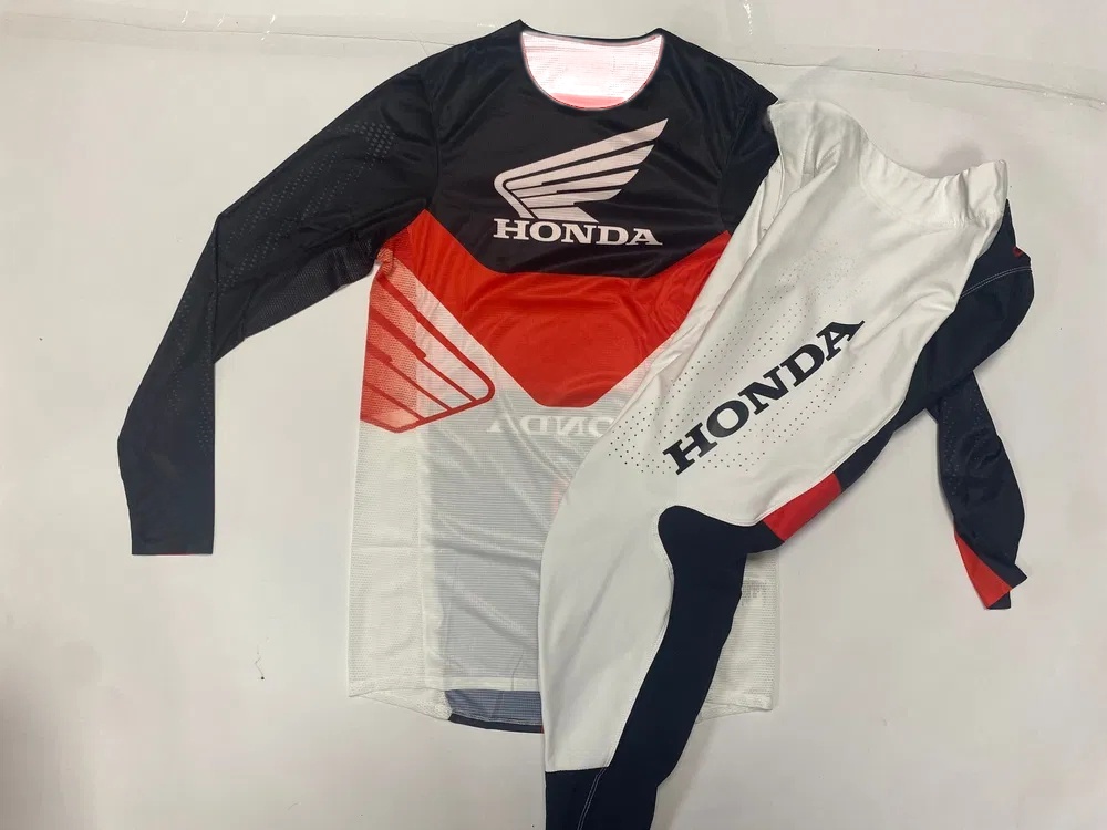 2026 ホンダオフロードバイク服モトクロスジャージ長袖とパンツセット MX ギアセット ATV ダートバイクスーツ通気性