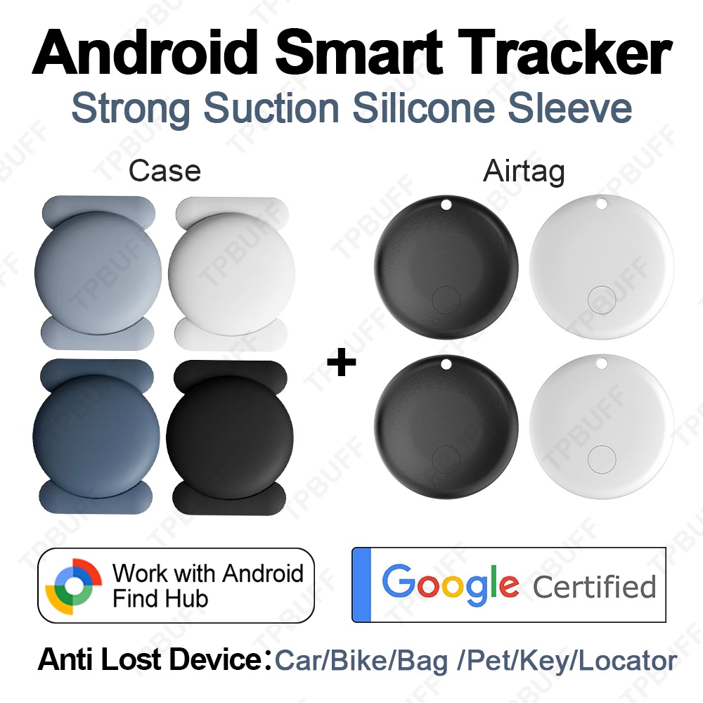 Android 用 GPS スマートタグ Google Find My Tracker キット強力な磁気吸引シリコンシェル付きオートバイ用紛失防止