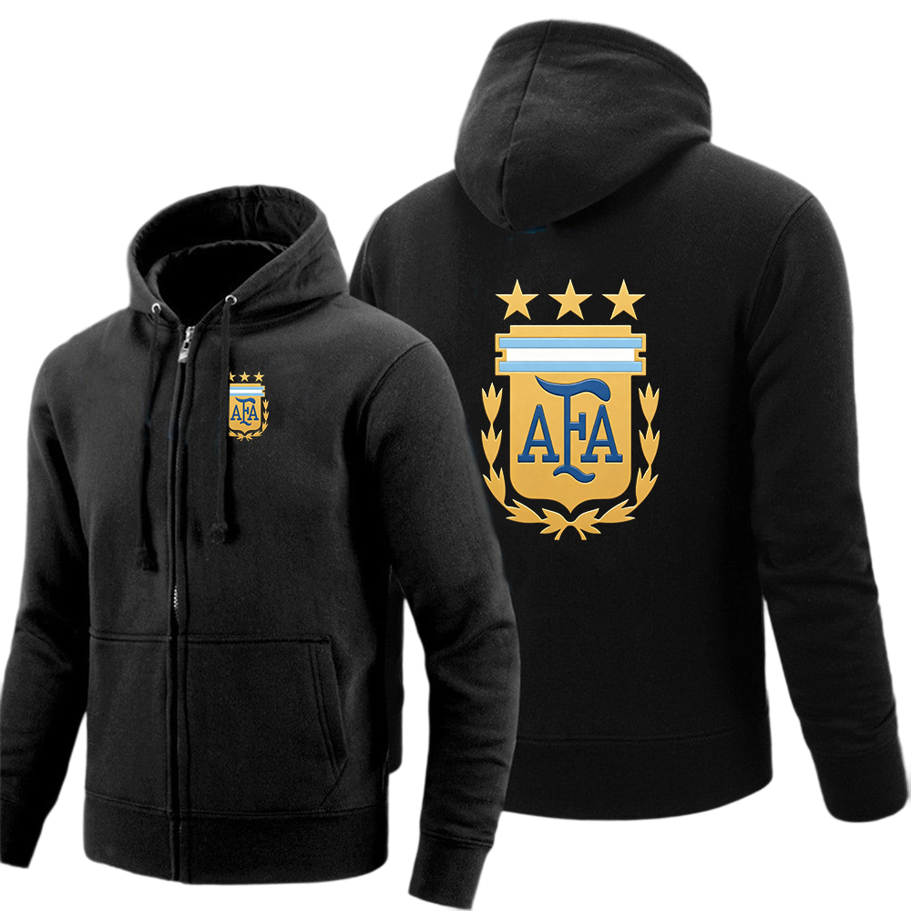 Argentina New autumn-winter men's versatile casual sports hoodie jacket stand collar zipper long sleeves cardigan hoodies jacket