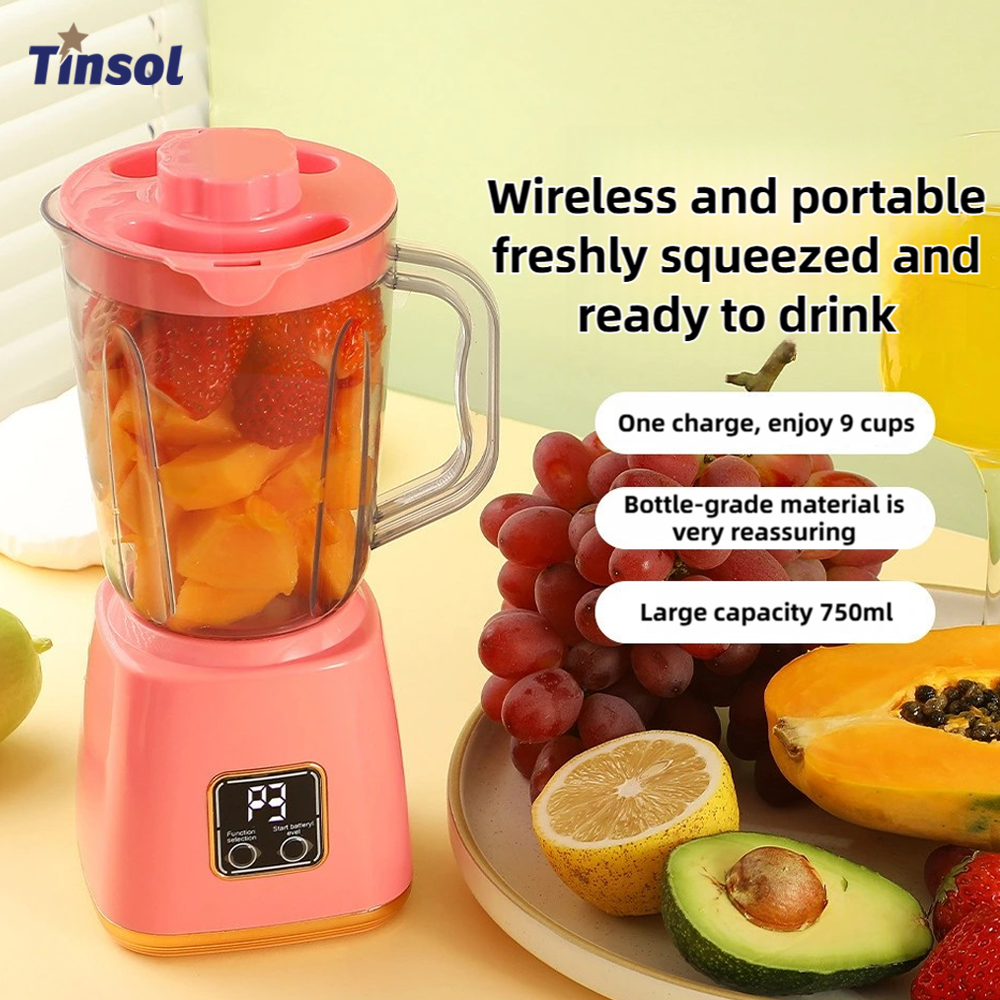 TINSOL 電動ジューサーポータブルブレンダー 10 ブレード多機能ジュースブレンダーフレッシュジューススムージーブレンダーフードプロセッサー