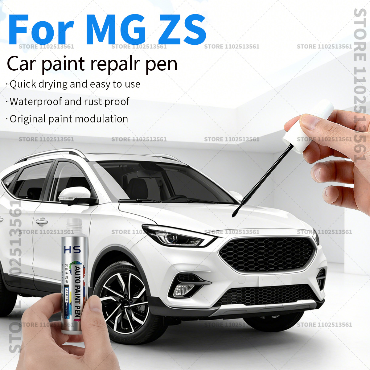 車の塗装修理ペン MG ZS ペイントスクラッチ修復アクセサリー黒、白 028 ブルー 026 017 シルバーオレンジ NSC フラムレッド