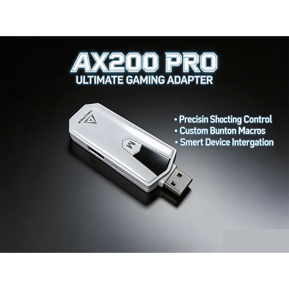 AIMZENIX AX200PRO キーボード マウス 高性能コンバーター、アダプター、PC と互換性あり