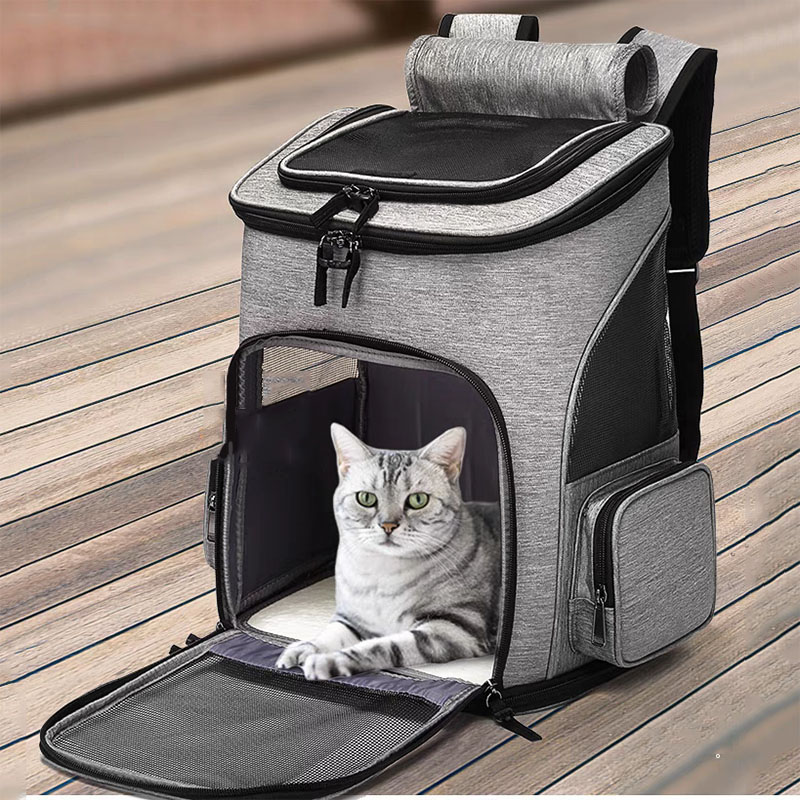 通気性ペット猫キャリアバックパック折りたたみペットキャリア輸送トラベルバッグ拡張可能な大容量クリエイティブ猫犬用
