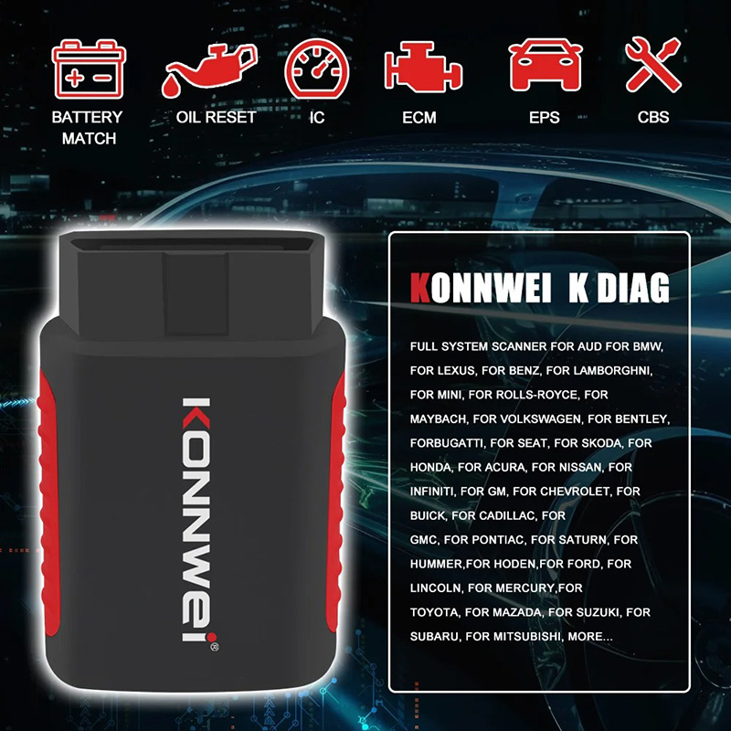 KONNWEI KDIAG フルシステム自動スキャナリセット SAS EPB サービス ECU プログラマ OBD OBD2 車診断ツール pk Thinkdiag MINI