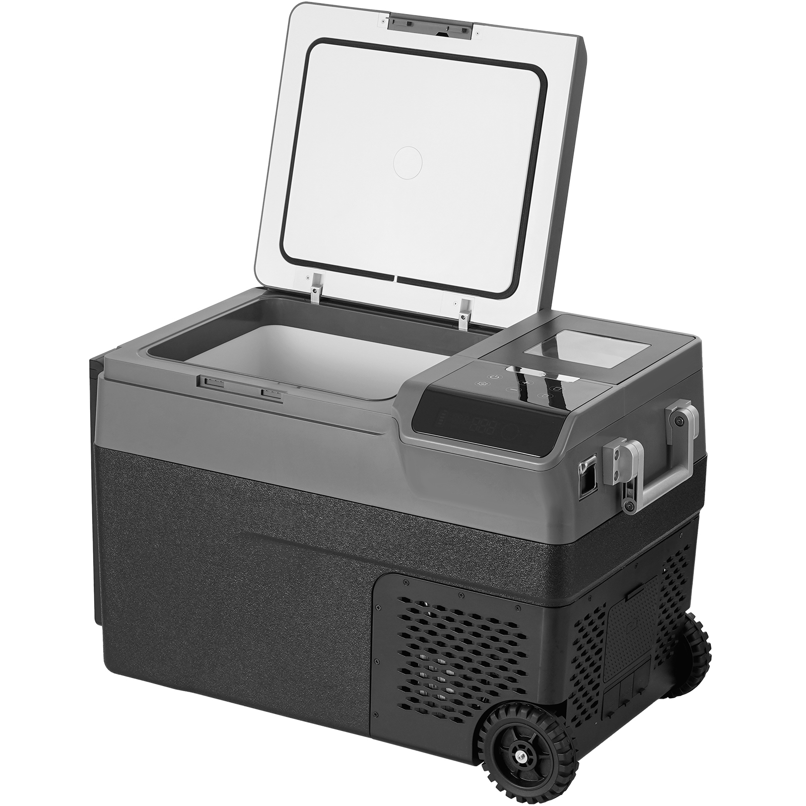 SucceBuy 35L ポータブル車用冷蔵庫 製氷機能付き 12 ボルト車用冷蔵庫冷蔵庫シングルゾーンポータブル冷凍庫