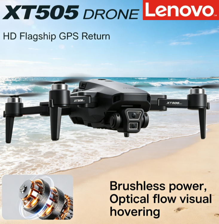 Lenovo XT505 折りたたみ式 GPS ドローン 8K デュアルカメラ 5G WIFI FPV ブラシレスオプティカルフロージンバル RC 空中クアッドコプター