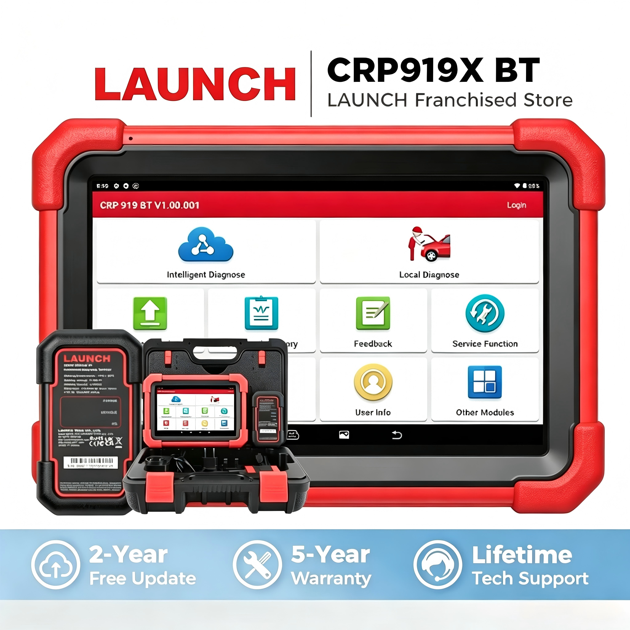 LAUNCH X431 CRP919X BT 診断ツール OBD2 スキャナ自動車コードリーダー ECU コーディング診断 OBD スキャン 2026 新バージョン