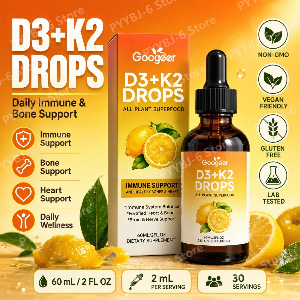 ビタミン D3 K2 ドロップ液体サプリメント 60 ミリリットル D3 250mcg K2 200mcg 免疫骨心臓デイリーウェルネスサポートビーガン非遺伝子組み換え
