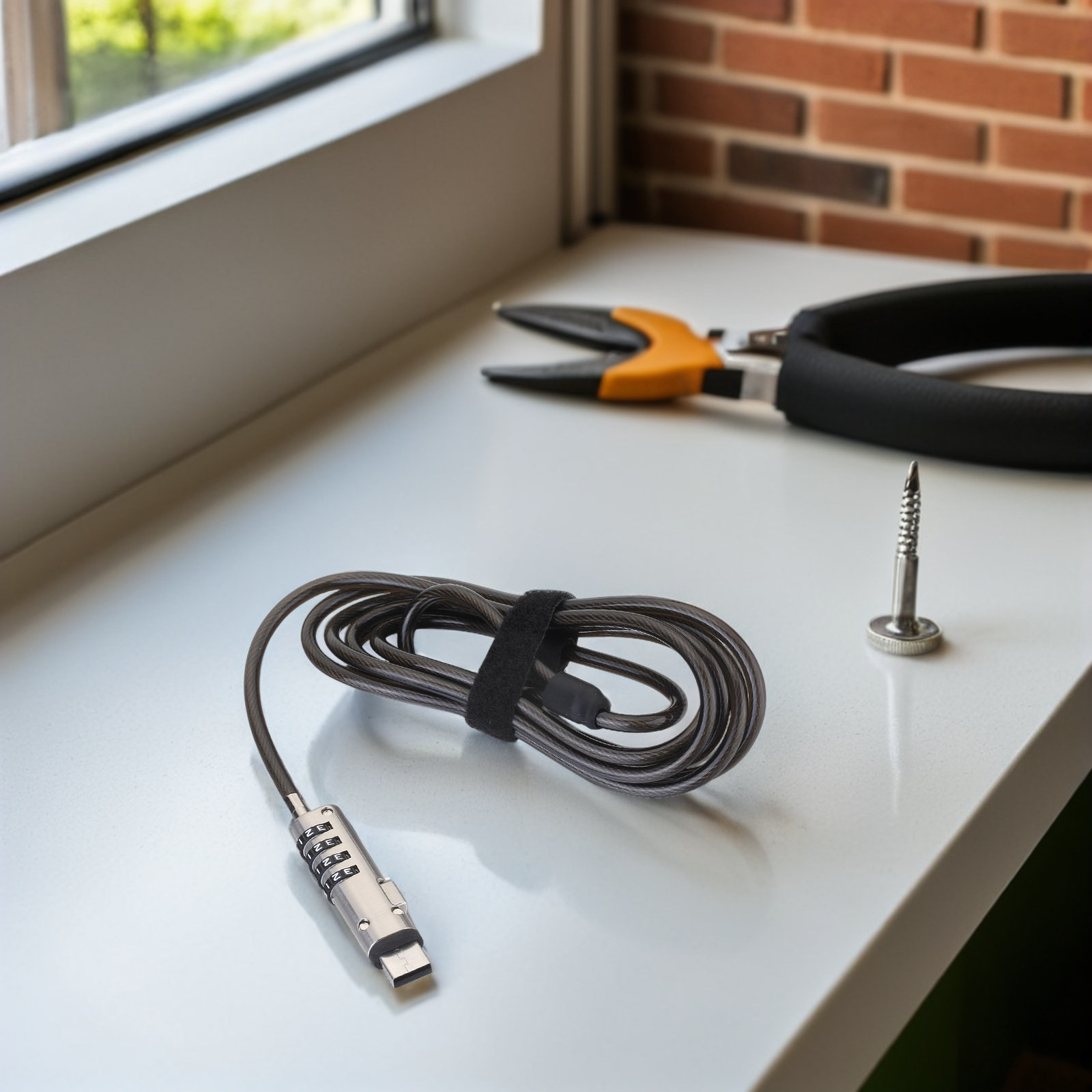 4 桁コンビネーションラップトップロック USB インターフェースポータブルパスワードセキュリティケーブルノートブックコンピュータ用柔軟な回転