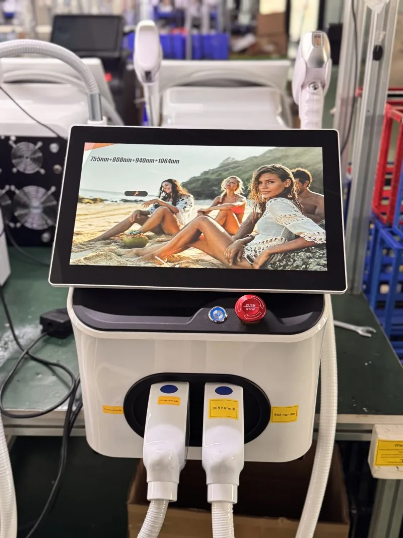 最新の高品質 2 in 1 脱毛とタトゥー除去機ポータブル 2 in 1 ダブルヘッド無痛脱毛機
