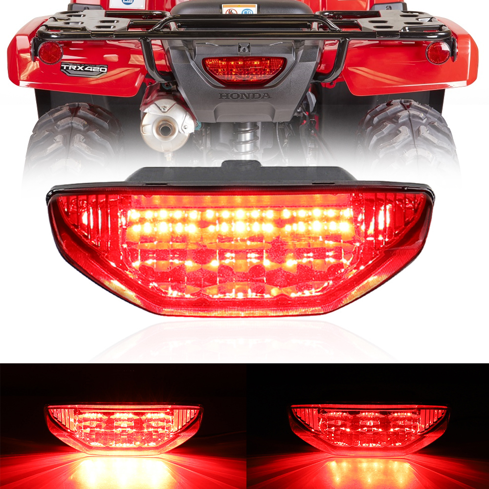 ATV LED テールライトホンダ TRX 250 300 400EX TRX400X 420 500 700 ランチャー職長 MUV700 オートバイテールライトブレーキランプ