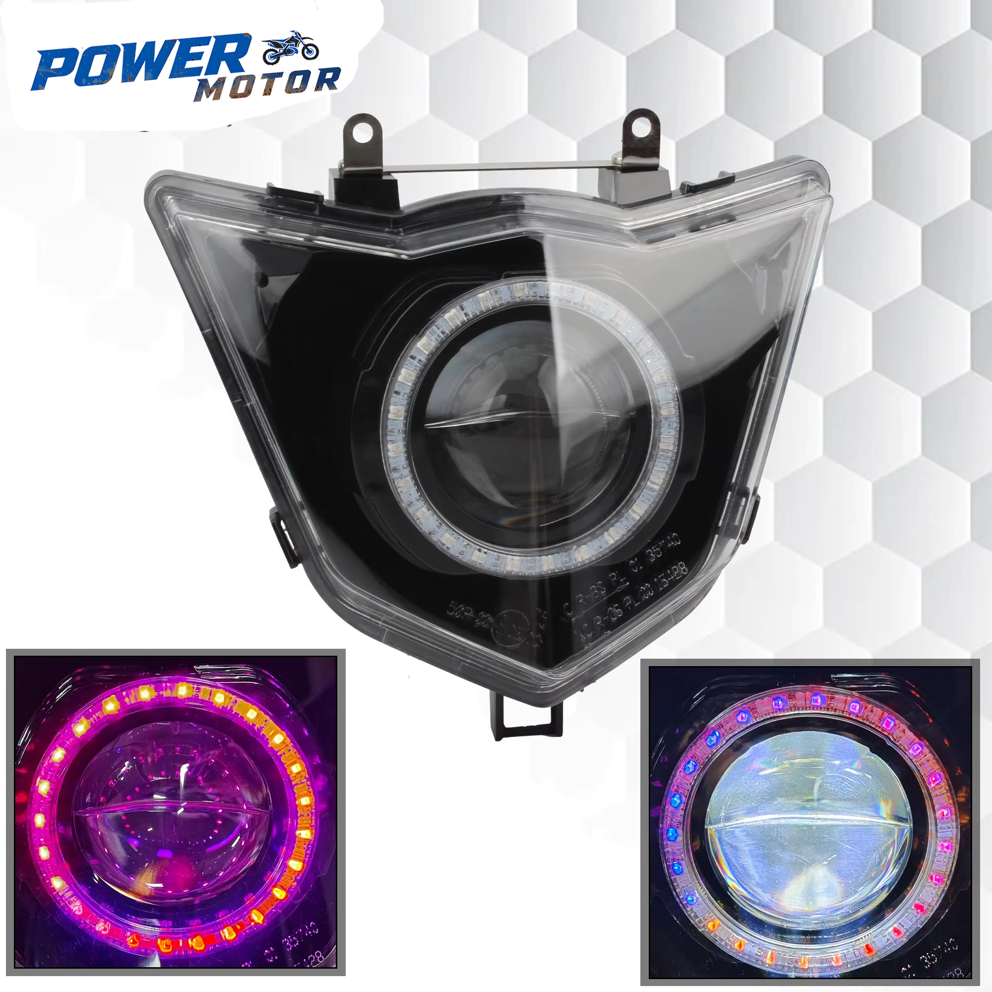 オートバイエンジェルアイ RGB ヘッドライト芯 LED アプリ制御ヤマハ WR 125 X R WR125 X/R 2009-2016 モトクロス修正ヘッドランプ