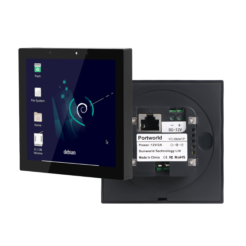 Portworld 新しい 4 インチ DC 12-24V IPS ディスプレイプラスチックスマートホーム壁 Poe タブレット RK3566 アンドロイド 11/13 OS 中央コントロールパネル