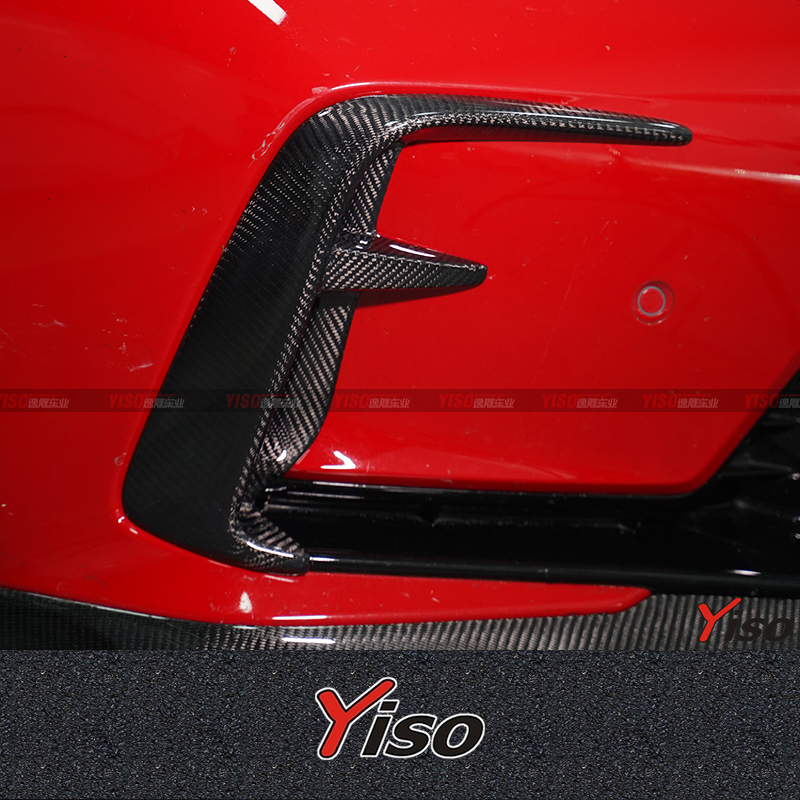 TypeR FL5 Mugenに適したカーボンファイバーエアナイフブレードのエアインテークとエアアウトレットのフォグランプフレームに適合するフォグランプボックス