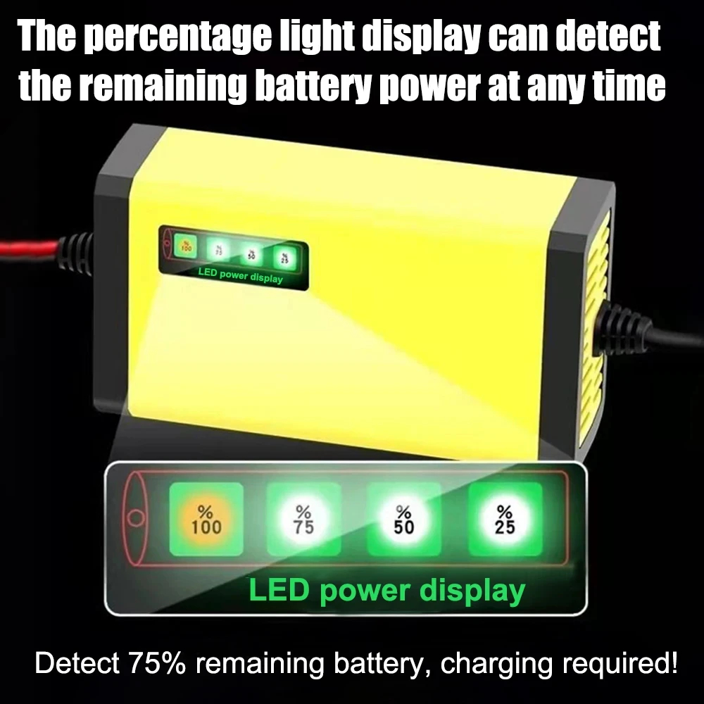 車のバッテリー充電器 12V 2A 220V パワーパルス修理充電器ウェットドライ鉛酸バッテリー LED ディスプレイモトトラックバッテリー充電器