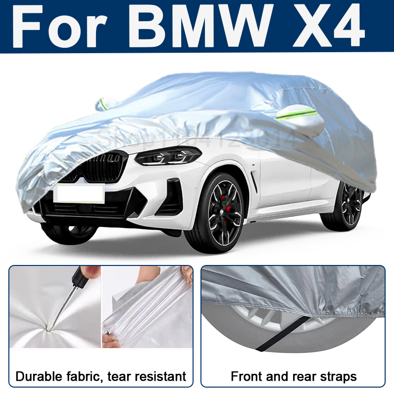 屋外フルカーカバー BMW X4 反射ストリップ付き防水防雪防塵 UV 保護オートアクセサリー