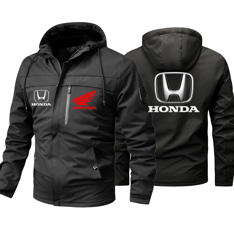 2026 ホンダ HRC メンズ防風フード付きオートバイジャケット 2026 ベストセラー高品質秋冬乗馬スウェットシャツフード付き