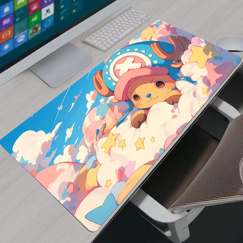 ゲーミングマウスパッドワンピーストニートニーチョッパーゲーマーホームコンピュータ HD マウスパッド XXL キーボードパッドカーペット滑り止めオフィスマウスマット