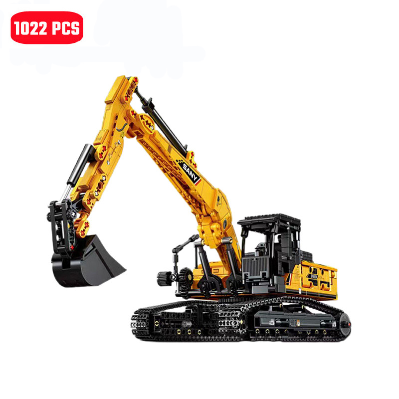 SEMBO BLOCK 1022 個掘削機モデルビルディングブロック MOC 都市建設エンジニアリング車両レンガ知育玩具ボーイズギフト