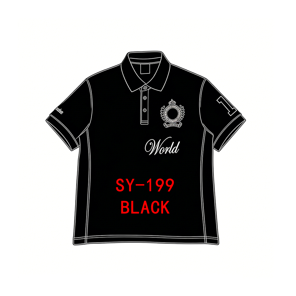SY-199 ユニセックスコットンダブル半袖Tシャツ、ジャージパンツ