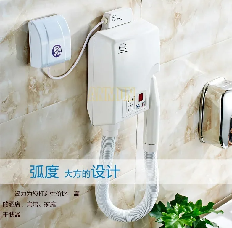 220V 壁掛けプロフェッショナルハイパワーホテルホームバスルームトイレ壁掛けヘアドライヤーヘアドライヤードライヤー AF
