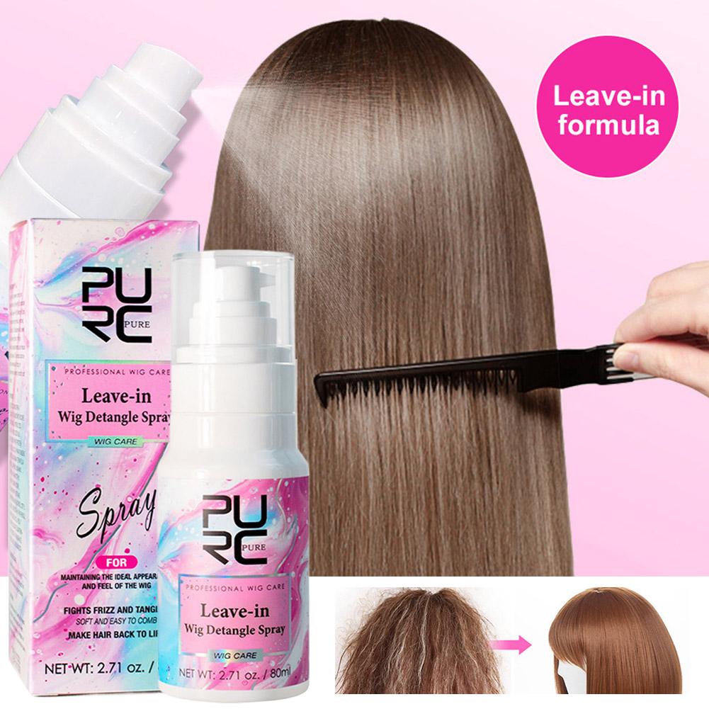 ウィッグスプレー 人工毛用 80ml - ココナッツオイル スムージング シャイニーヘアケア リーブインウィッグ デタングラー スプレー、コンディショナー モイスチャライザー