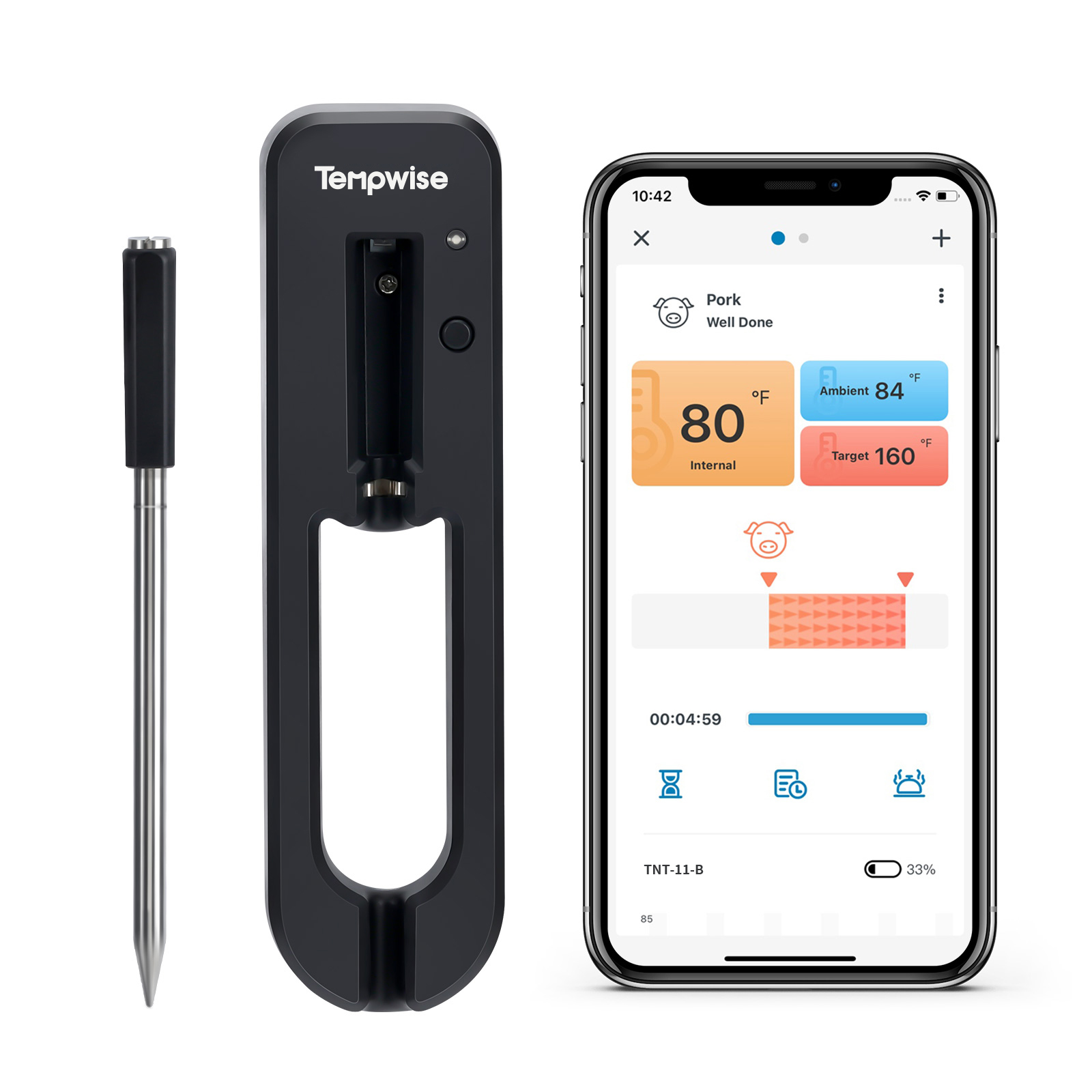 新しいワイヤレス肉食品温度計オーブングリルバーベキュー喫煙キッチンスマートデジタル Bluetooth バーベキュー温度計温度