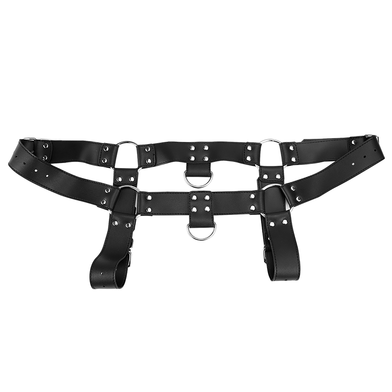 男性 PU レザーエキゾチック SM トップスフェチゲイチェストハーネス調節可能なハーネスベルトパンクレイブコスチュームパートナーセックス緊縛ボンデージ