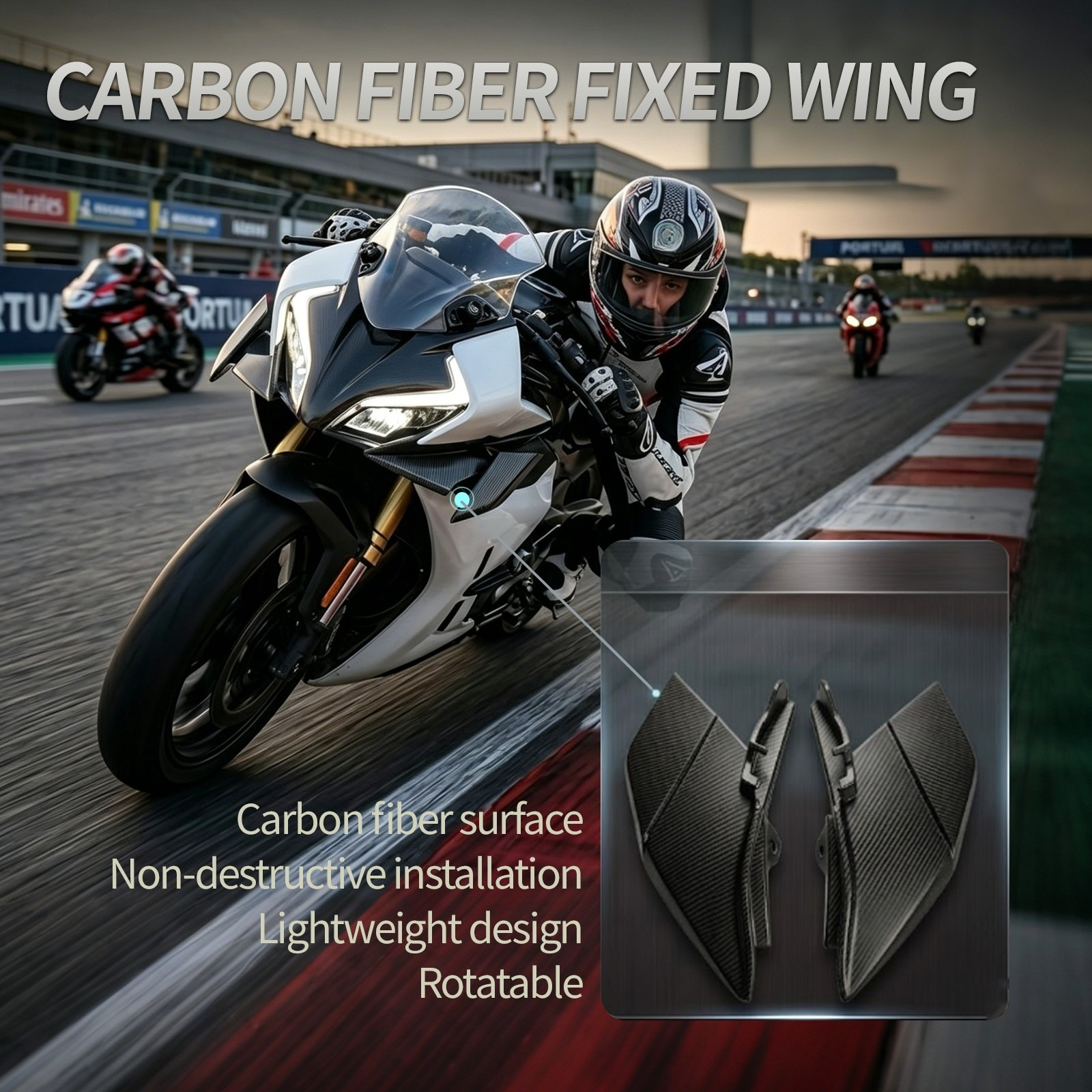 CF 450SR 450SRS 回転可能な固定風翼修正された風偏向器フェアリングサイドスポイラー新アップグレードオートバイアクセサリー