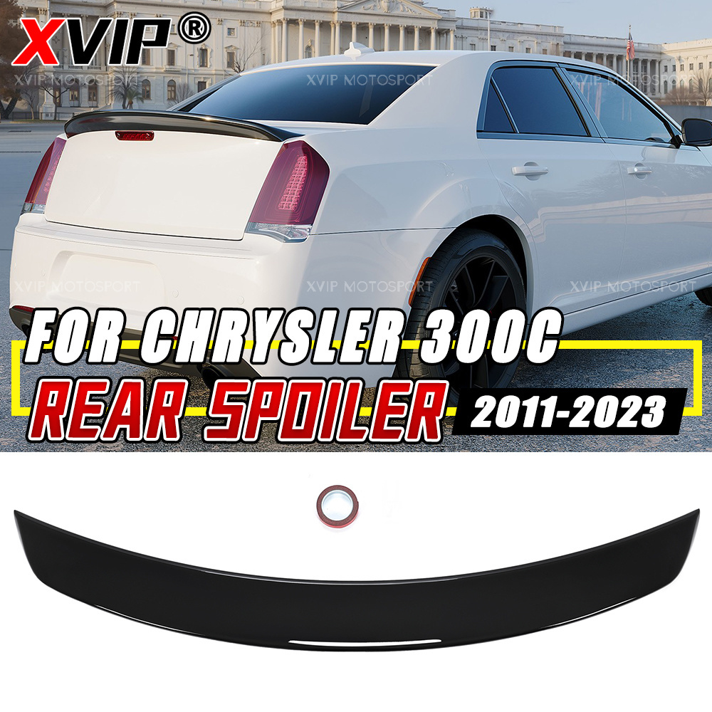 XVIP 光沢のある黒のリアスポイラートランクウイング交換用クライスラー 300 300S 2011-2023 車外装チューニングアクセサリー