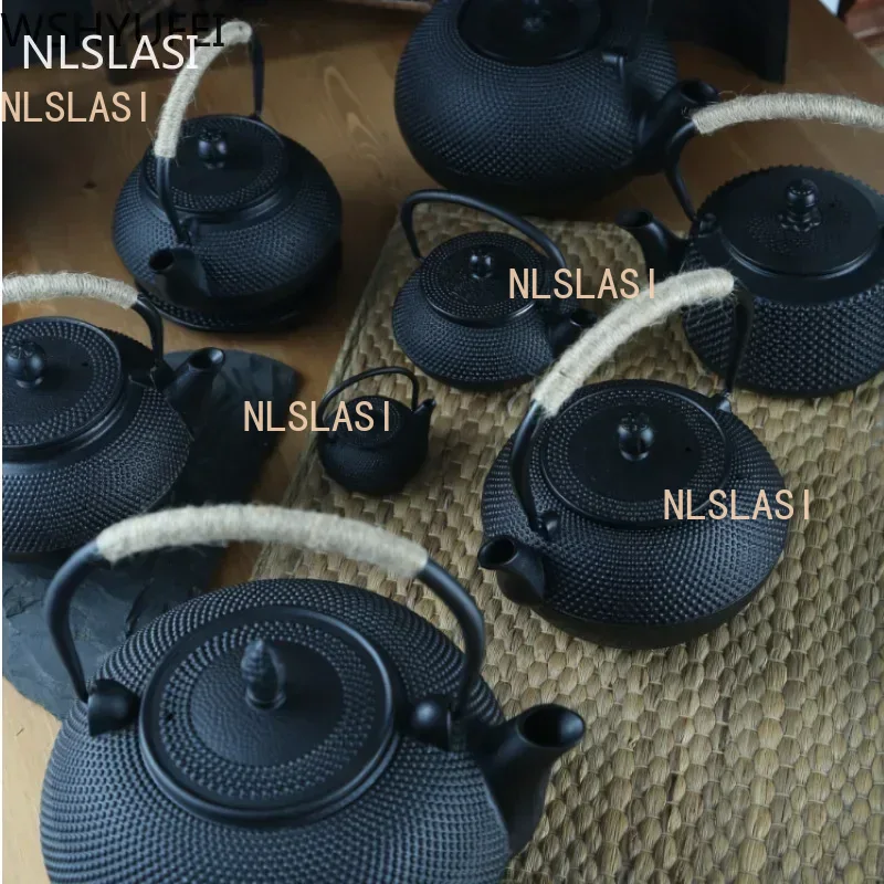 NLSLASI 鋳鉄ティーポット ステンレス鋼フィルター 沸騰水用鋳鉄ティーポット ウーロン茶 家庭用電磁調理器 ティーケトル