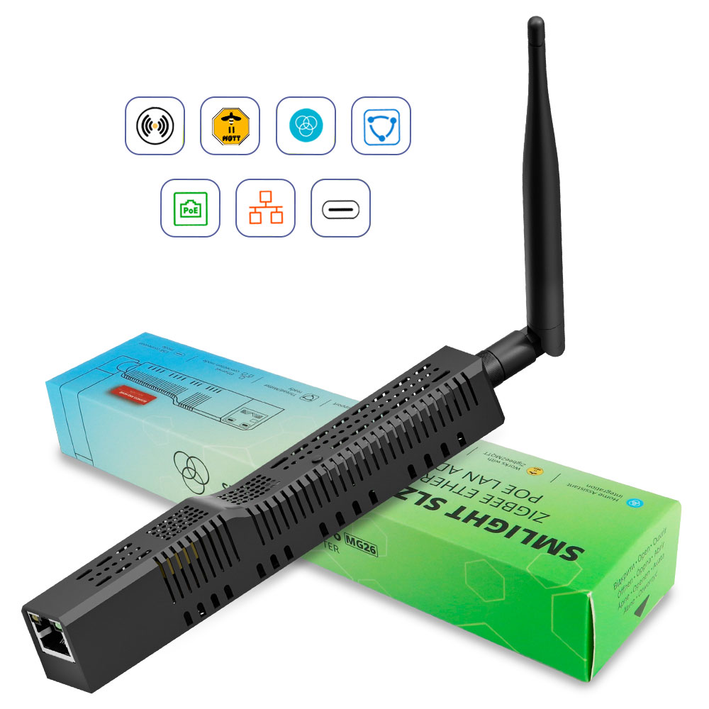 SMLIGHT SLZB-06-A Zigbee 3.0 to Ethernet、USB、および PoE サポート付き WiFi コーディネーター、Zigbee2MQTT、ホーム アシスタント、ZHA で動作