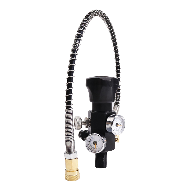 HPAT 4500Psi 300Bar 充填ステーション充電バルブ デュアルゲージ 最大 4500psi 24 インチ高圧ホース付き