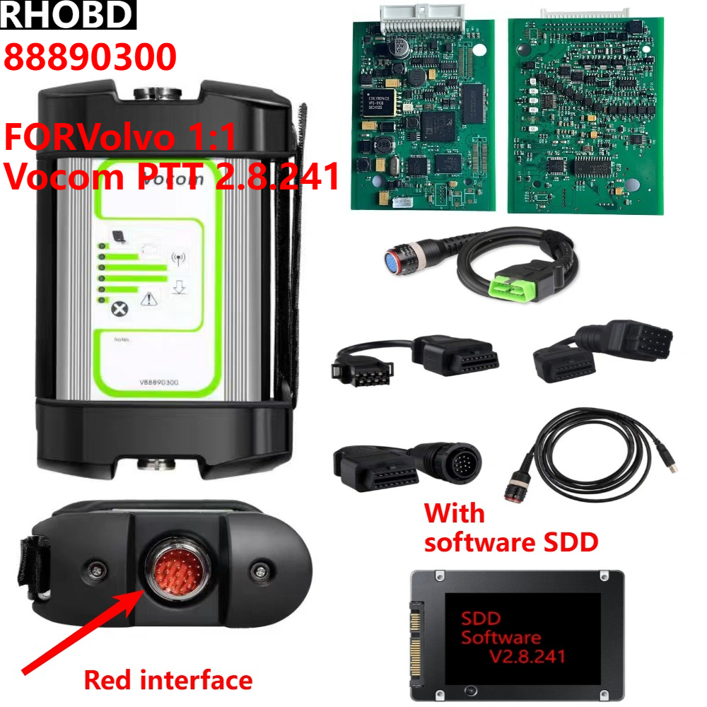 ベスト 88890300 大型トラック使用ボルボ/ルノー/UD UD マック用 Vocom インターフェース診断ペンタ診断ツールホット