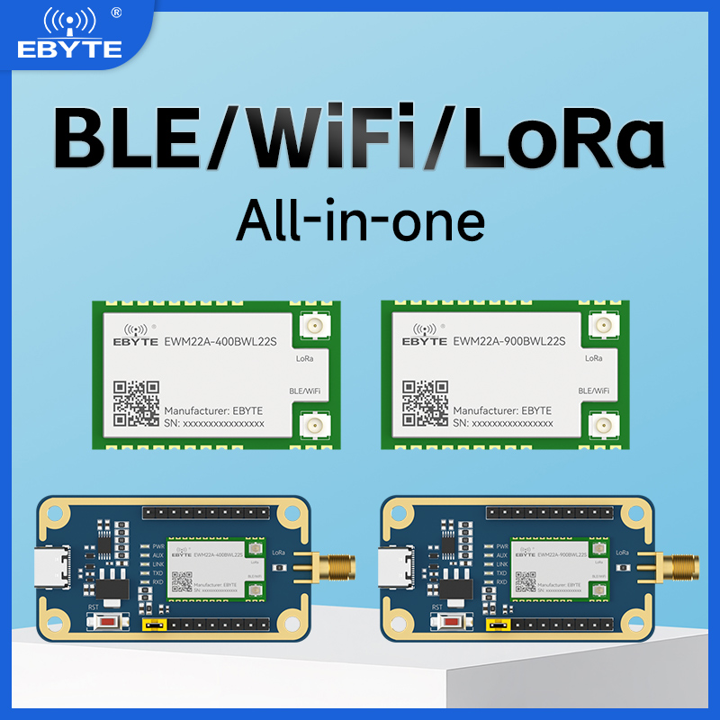 433/868/915MHz BLE/WiFi/LoRa オールインワンワイヤレスモジュール EBYTE EWM22A-900BWL22S フレキシブル低電力テストボード