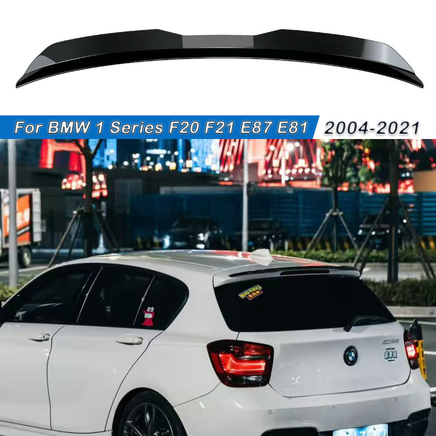 BMW 1 シリーズ F20 F21 E87 E81 116i 120i 118i M135i 2004-2021 ハッチバックリアトランクリップリアルーフスポイラーウイングボディキットブラック