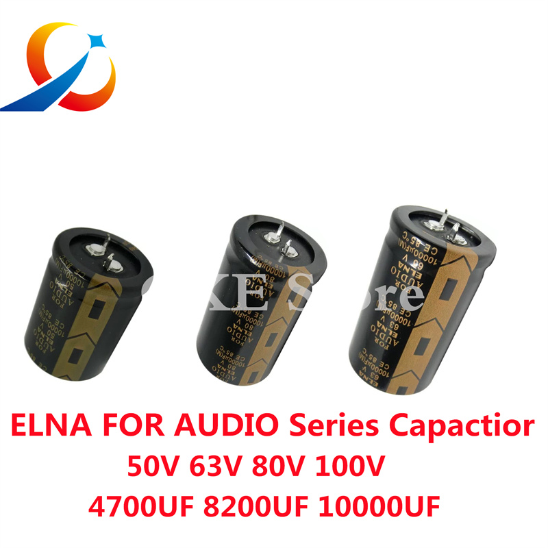 2 個 ELNA オーディオシリーズ 10000UF 35V 50V 63V 80V 100V 6800UF 4700UF 8200UF Hi-Fi フィルター電解コンデンサ 100% オリジナル