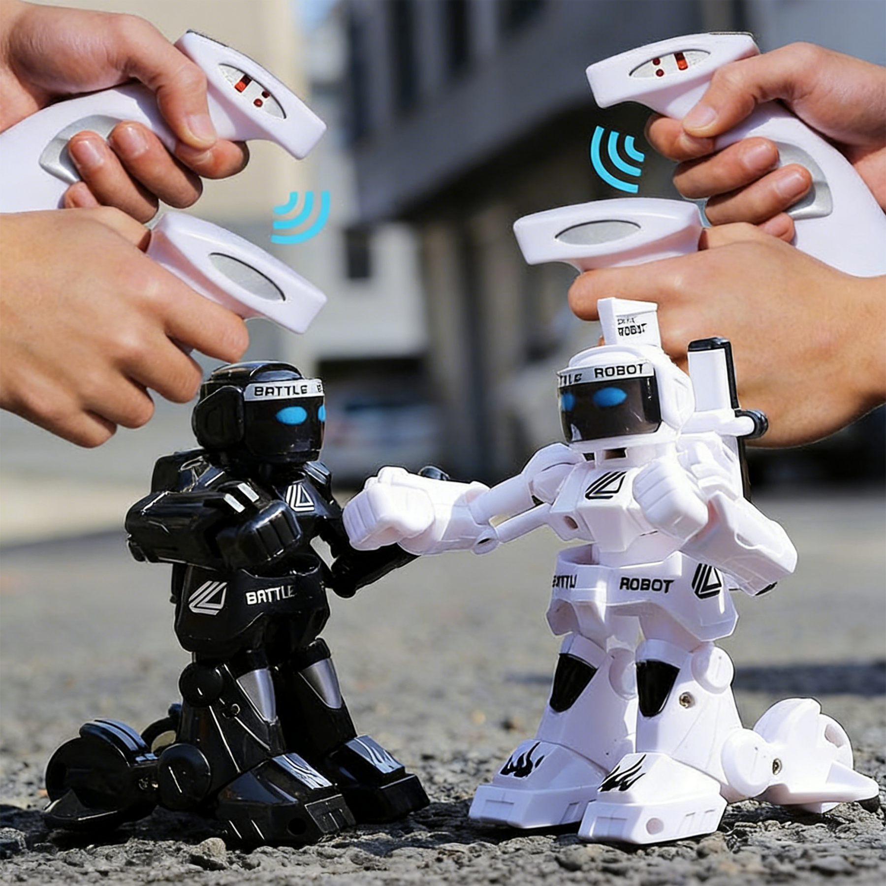 RC バトルロボット 2.4 グラム身体感覚リモコンボクシングロボット 2 プレーヤーインテリジェント戦闘ロボット子供のおもちゃの少年の誕生日プレゼント