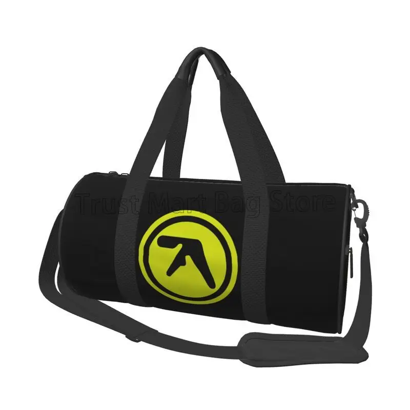 Aphex Twin ロゴプリント トラベル ダッフルバッグ 防水 スポーツ トート ジムバッグ ユニセックス ウィークエンダー オーバーナイトバッグ 機内持ち込み荷物バッグ